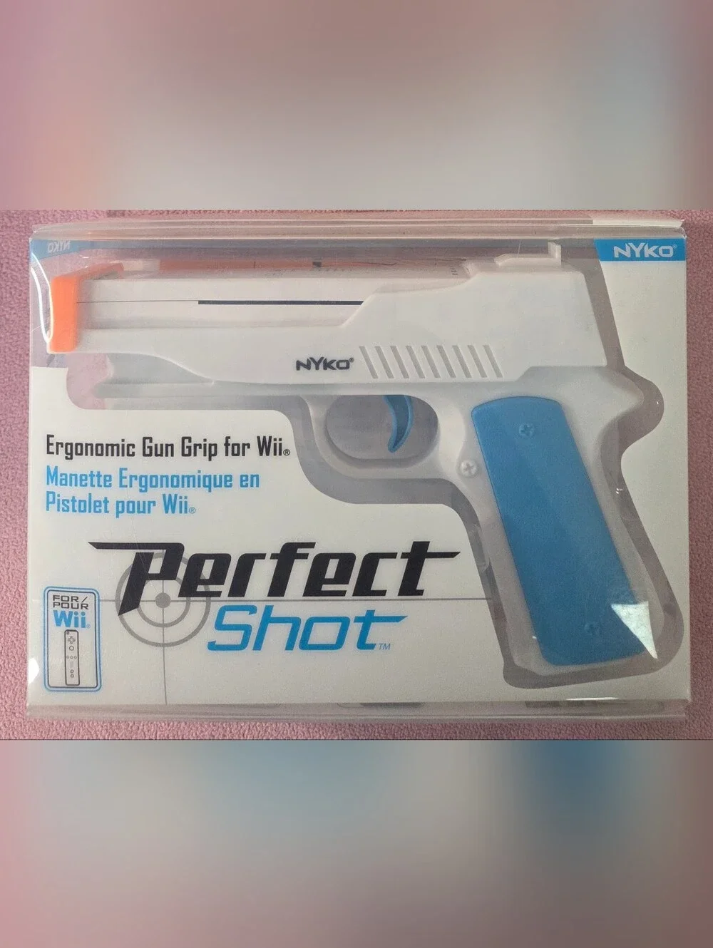 Nintendo Nyko Perfect Shot Gun Grip - White & Blue
